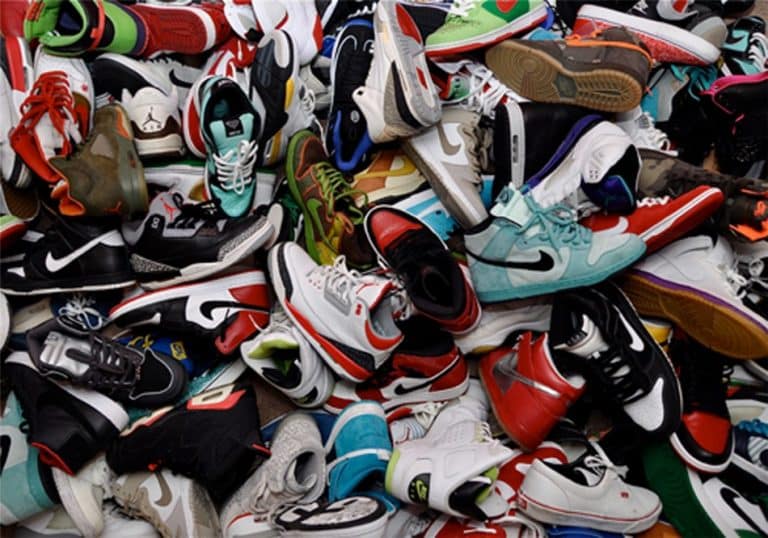 a pile of shoes